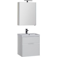 Комплект мебели для ванной Aquanet Латина 60 белый (2 ящика)