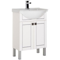 Тумба с раковиной Aquanet Честер 60 белый/серебро