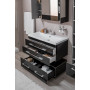 Комплект мебели для ванной Aquanet Верона NEW 90 черный (подвесной 2 ящика)