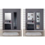 Комплект мебели для ванной Aquanet Латина 70 черный (2 ящика)