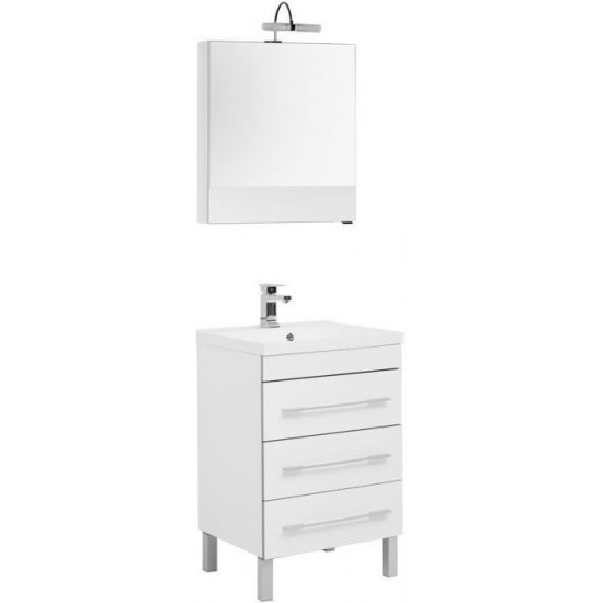 Комплект мебели для ванной Aquanet Верона NEW 58 белый (напольный 3 ящика)