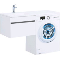 Тумба с раковиной Aquanet Токио 120 L белый (подвесная, 1 ящик)