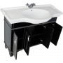 Комплект мебели для ванной Aquanet Валенса 110 черный краколет/серебро
