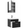 Комплект мебели для ванной Aquanet Верона NEW 50 черный (подвесной 1 ящик)