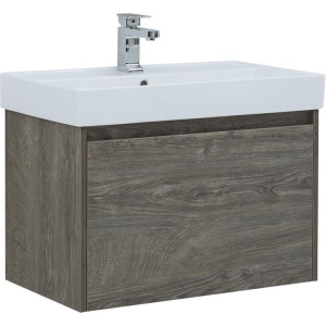 Тумба с раковиной Aquanet Nova Lite 75 дуб рошелье (1 ящик)