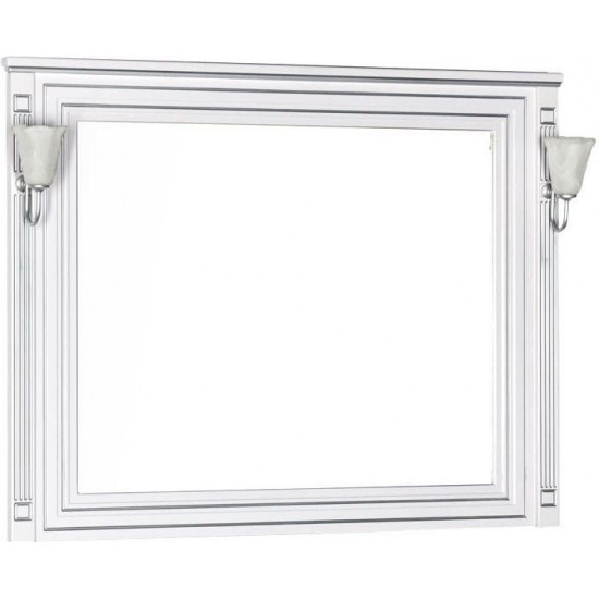 Зеркало Aquanet Паола 120 белый/серебро