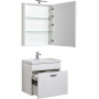 Комплект мебели для ванной Aquanet Рондо 70 белый (1 ящик, зеркало камерино)