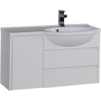 Тумба с раковиной Aquanet Лайн 90 R белый