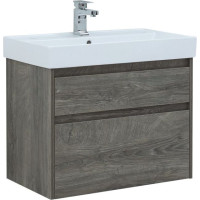 Тумба с раковиной Aquanet Nova Lite 75 дуб рошелье (2 ящика)