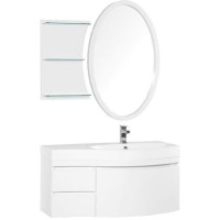 Комплект мебели для ванной Aquanet Опера 115 R белый (3 ящика)