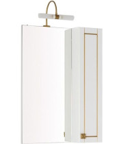 Зеркало-шкаф Aquanet Честер 60 белый/золото