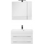 Комплект мебели для ванной Aquanet Нота NEW 75 белый (камерино)
