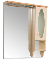 Зеркало-шкаф с подсветкой Aquanet Греко 100 бежевый бук