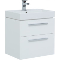 Тумба с раковиной Aquanet Nova 60 белый (2 ящика)