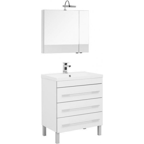 Комплект мебели для ванной Aquanet Верона NEW 75 белый (напольный 3 ящика)