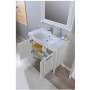 Комплект мебели для ванной Aquanet Паола 90 белый/серебро (керамика)