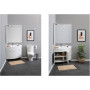 Комплект мебели для ванной Aquanet Корнер 89 L белый (закрытый)