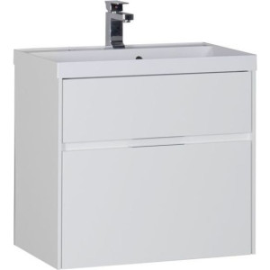 Тумба с раковиной Aquanet Латина 70 белый (2 ящика)
