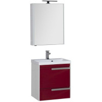 Комплект мебели для ванной Aquanet Тиволи 60 бордо