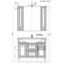 Комплект мебели для ванной Aquanet Стайл 105 белый (2 дверцы 2 ящика)