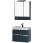 Комплект мебели для ванной Aquanet Виго 80 сине-серый
