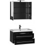 Комплект мебели для ванной Aquanet Нота 75 черный (камерино)