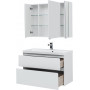 Комплект мебели для ванной Aquanet Гласс 100 белый