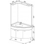 Комплект мебели для ванной Aquanet Корнер 89 L белый (закрытый)