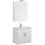 Комплект мебели для ванной Aquanet Рондо 70 белый (2 дверцы, зеркало камерино)