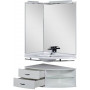 Комплект мебели для ванной Aquanet Корнер 89 L белый (открытый)