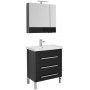 Комплект мебели для ванной Aquanet Сиена 70 черный (напольный 3 ящика)