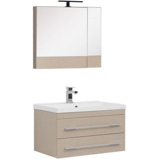 Комплект мебели для ванной Aquanet Нота NEW 75 светлый дуб (камерино)