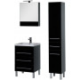Комплект мебели для ванной Aquanet Верона NEW 58 черный (напольный 3 ящика)