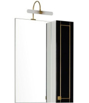 Зеркало-шкаф Aquanet Честер 60 черный/золото