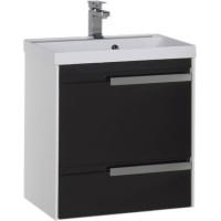 Тумба с раковиной Aquanet Тиволи 60 черный