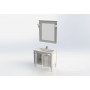 Комплект мебели для ванной Aquanet Паола 90 белый/серебро (литьевой мрамор)