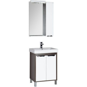 Комплект мебели для ванной Aquanet Гретта 60 венге (2 дверцы)