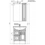 Комплект мебели для ванной Aquanet Стайл 65 белый (1 дверца 2 ящика)