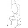 Комплект мебели для ванной Aquanet Сопрано 95 L черный (2 дверцы 2 ящика)