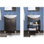 Комплект мебели для ванной Aquanet Донна 60 венге (2 дверцы)