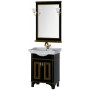 Комплект мебели для ванной Aquanet Валенса 70 черный краколет/золото