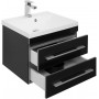 Комплект мебели для ванной Aquanet Верона NEW 58 черный (подвесной 2 ящика)