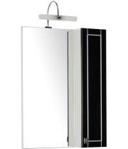 Зеркало-шкаф Aquanet Честер 60 черный/серебро