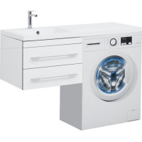 Тумба с раковиной Aquanet Верона 120 L белый (подвесная, 2 ящика)