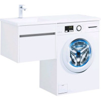 Тумба с раковиной Aquanet Токио 110 L белый (подвесная, 1 ящик)