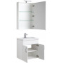 Комплект мебели для ванной Aquanet Рондо 60 белый (2 дверцы, зеркало камерино)