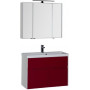 Комплект мебели для ванной Aquanet Латина 90 бордо