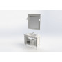 Комплект мебели для ванной Aquanet Паола 90 черный/серебро (керамика)