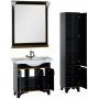 Комплект мебели для ванной Aquanet Валенса 100 черный краколет/золото