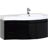 Тумба с раковиной Aquanet Опера 115 R черный (2 дверцы 2 ящика)